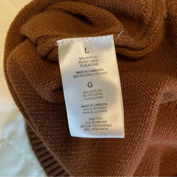 French Connection Brown Sweater Vest Large - Picture 6 of 6